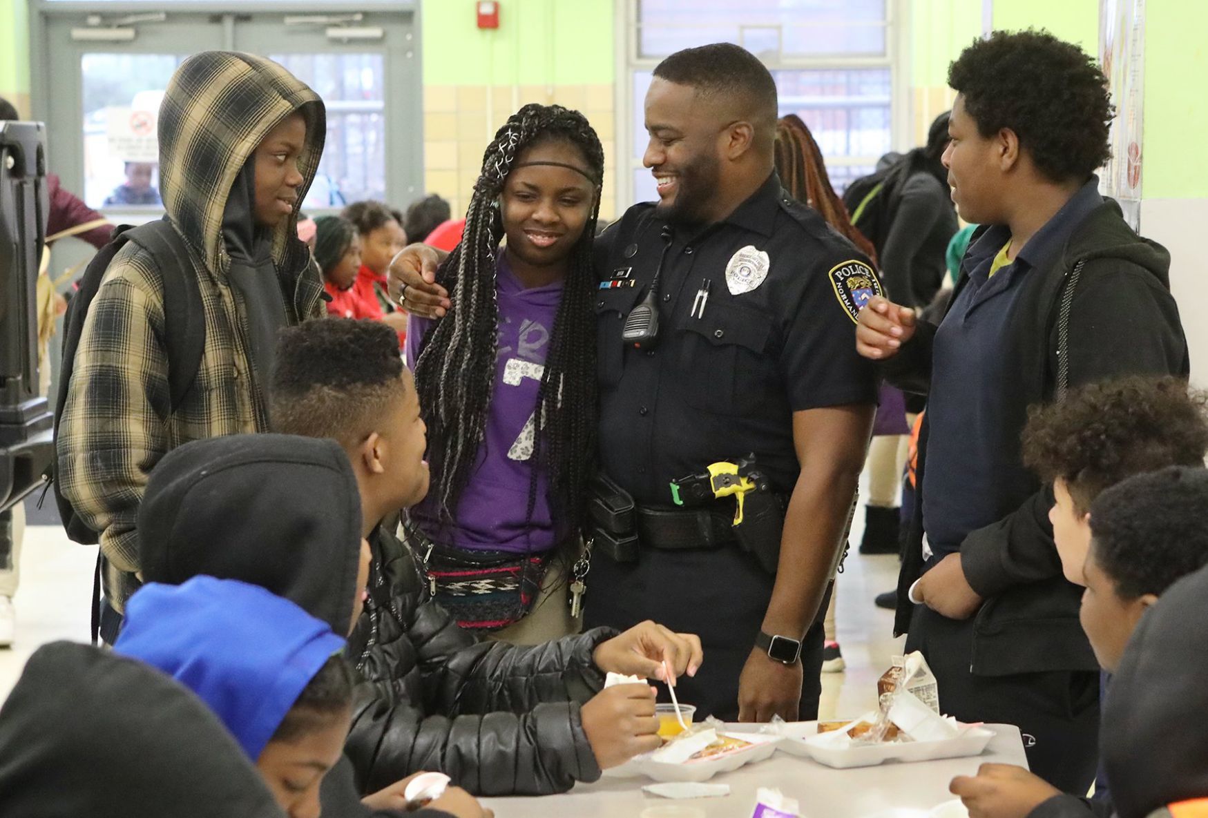 Normandy school resource officer back to his roots